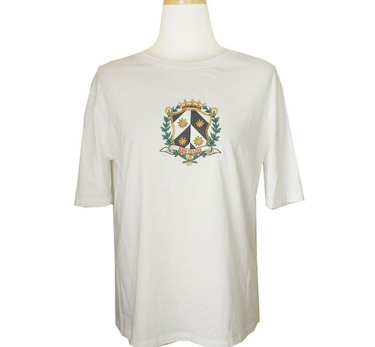 Sandro White Born to Love Embroidered Short Sleeve T-Shirt 55 27216941