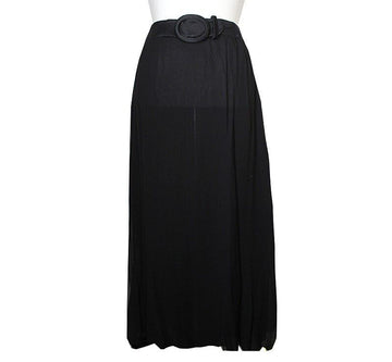 Valentino Boutique Line Black Silk Skirt 55 40275720
