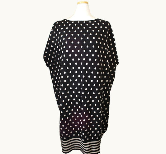 Kenzo Depile B & W Droplet Long Knit Top 5566 28087787