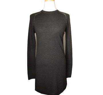 Zadig & Voltaire Khaki Cutting Glitter Decorated Wool Knit 55 26809770