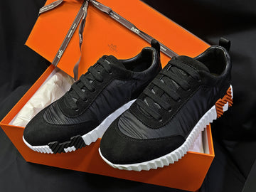 HERMES Bouncing Sneakers Schwarz Orange 7758120416 40394079