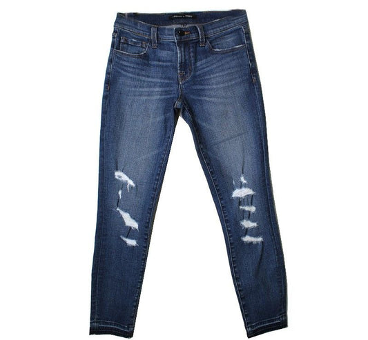 J BRAND Xtirry Collaboration Blaue Destroyed Waschung Skinny Jeans 25 26809796