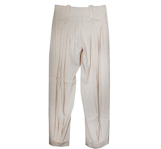 DIOR Beige Seidene Faltenhose 55 40419916