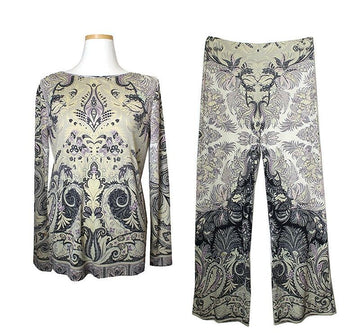 ETRO Navy Arabesque Zweiteiler Oberteil + Hose 55 40419933