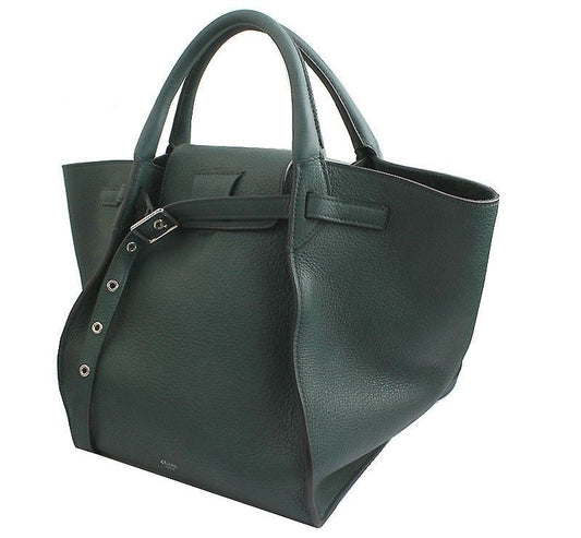 Celine Deep Green Belt Tote and Shoulder Bag 26811264