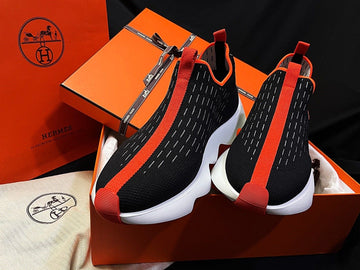 HERMES ブラックオレンジエクレアスニーカー stamp: 7784518708 40599818