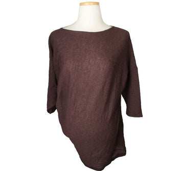 LANVIN Brauner asymmetrischer Strickoberteil 90 26809938