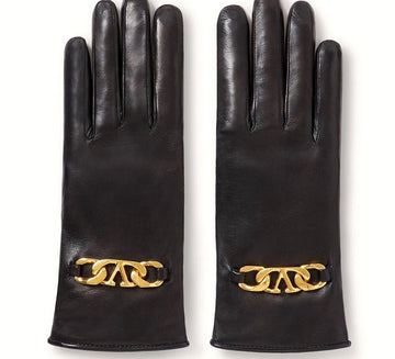 Valentino Leather Cashmere Gloves 35327811