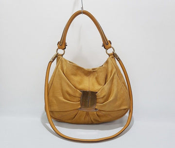 SALVATORE FERRAGAMO ヌバックレザー バラ装飾 ショルダーバッグ 40857622