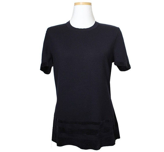 SALVATORE FERRAGAMO Navy Strickoberteil S 40928658