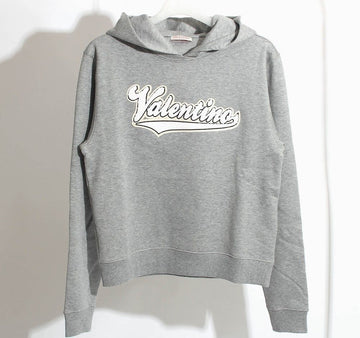 VALENTINO 22FW gesticktes Logo Hoodie Grau 40724366
