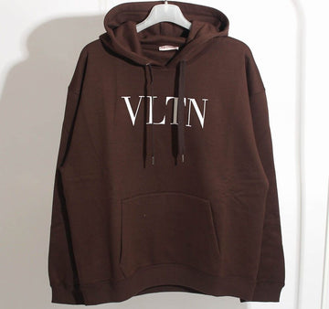 Valentino VLTN Embroidered Logo Hoodie Brown 22FW 40724363