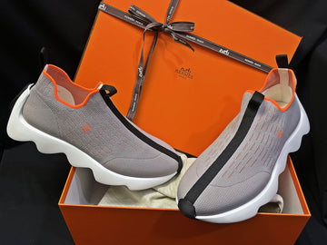 HERMES エクレア スニーカー グレー ブラック 7832853980 41087716