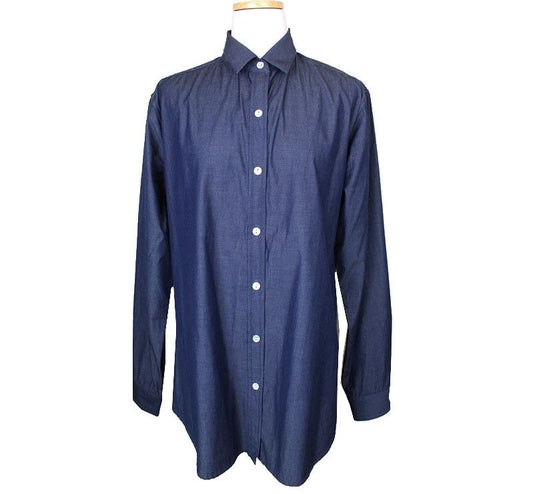 Theory Blue Denim Shirt S 26809258