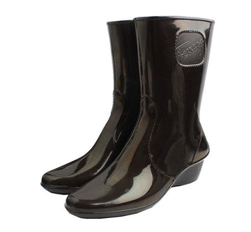 Salvatore Ferragamo Dark Brown Rain Boots 37 41045606