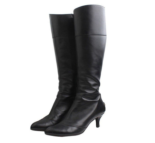 BALLY Schwarze Leder-Rider-Boots 37 41045604