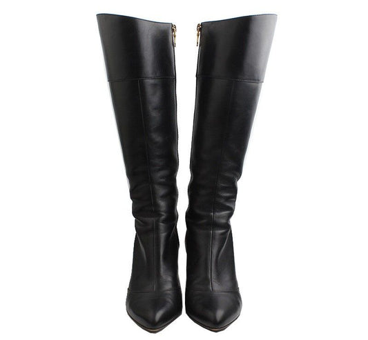 BALLY Schwarze Leder-Rider-Boots 37 41045604