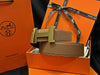HERMES Gold Groß Klassisch Schwarz Gold Überstich Wendegürtel 7878956808 41408495 [P]