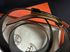 HERMES Gold Groß Klassisch Schwarz Gold Überstich Wendegürtel 7878956808 41408495 [P]