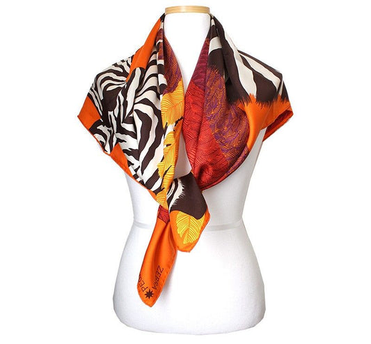 Hermes Zebra Pegasus Silk Carre Scarf 40015395
