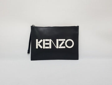 KENZO Logo Leder Clutch Tasche 41582220