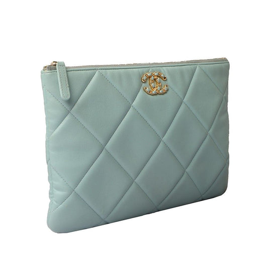 CHANEL Lammleder 19 Neunzehn Clutch New Medium Gold 29980-4 7906181761 41605774