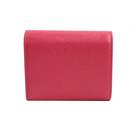 CHANEL Pink Camellia Three-Fold Wallet 31 29053197