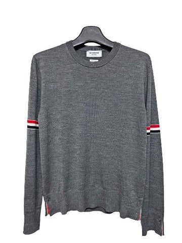 THOM BROWNE メリーノウール ラウンド ニット チャコール 7913190336 41648616