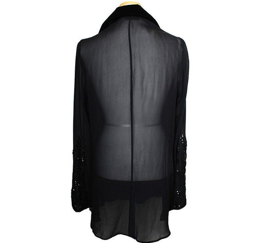 BLUMARINE Black Sheer Shirt 44 41960128