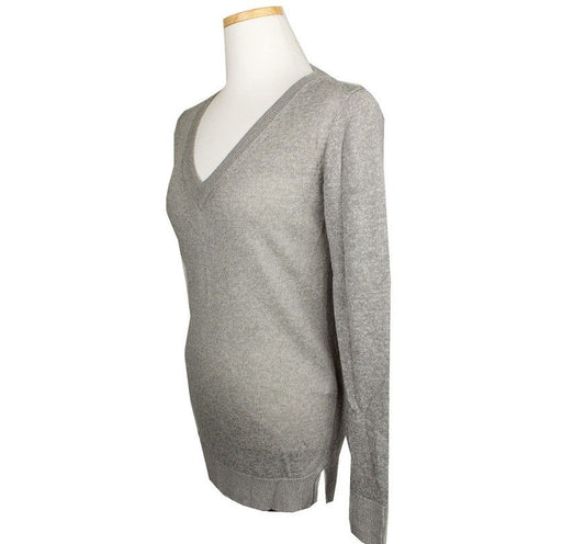 Theory Melange Grey Linen Knit Top S 26810118