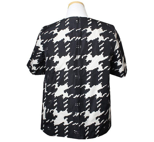 MaxMara Weekend Houndstooth Two-Tone Top 55 43168292