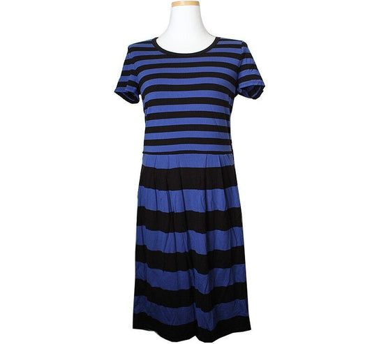 DKNY Zweifarbige gestreifte Kleid 44 55 43167576