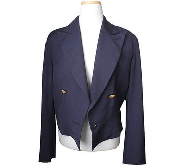 Celine Navy Linen Jacket 55 32348465