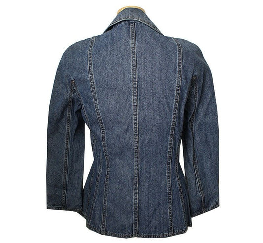 DIOR Boutique Denim Seidenapplikationsjacke 44 43521593