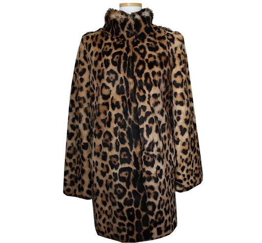 BLUMARINE レオパードパターンラビットファーコート 44 55 43521657