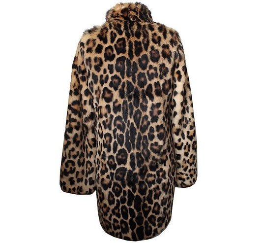 BLUMARINE レオパードパターンラビットファーコート 44 55 43521657
