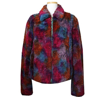 VERSACE Multicolor Eco-Faux Fur Zip-Jacke 55 43521660