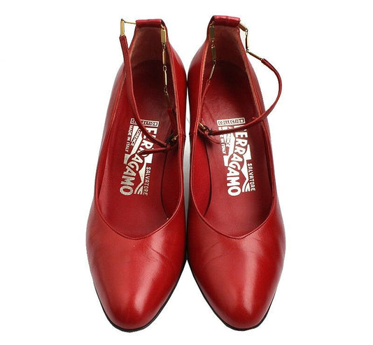 SALVATORE FERRAGAMO Rote Strap-Pumps 36,5 43521731