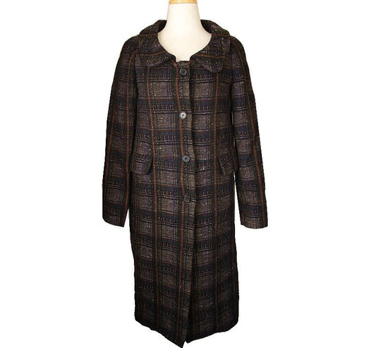 Marni Multi-Check Tweed Long Coat 38 26810556