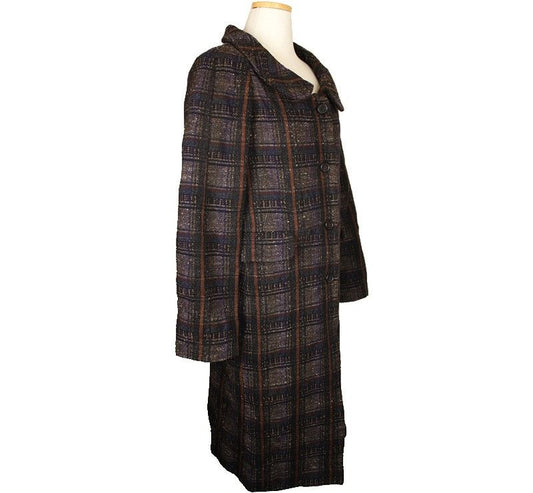 Marni Multi-Check Tweed Long Coat 38 26810556