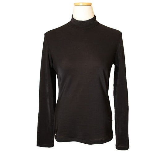 ISSEY MIYAKE Issey Pearl Black Turtleneck Top M 26807389