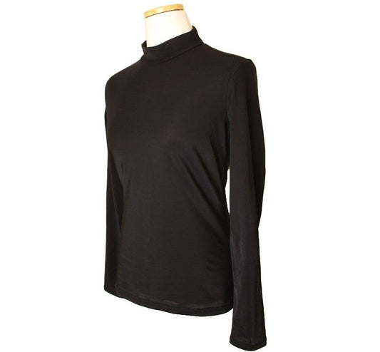 ISSEY MIYAKE Issey Pearl Black Turtleneck Top M 26807389