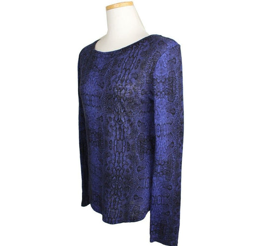 MAJE Schwarzes & Blaues Pythonmuster Oberteil 1 26807628