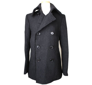 ZUCCA ダークグレー ダブルボタン ハーフコート 55 26810439