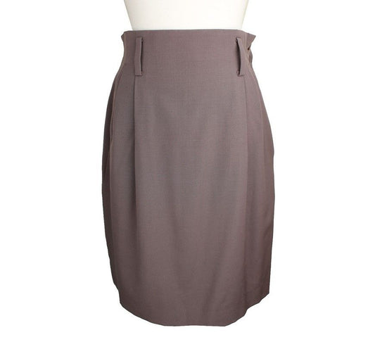 ISSEY MIYAKE Cocoa Slit Wool Skirt M 26809380