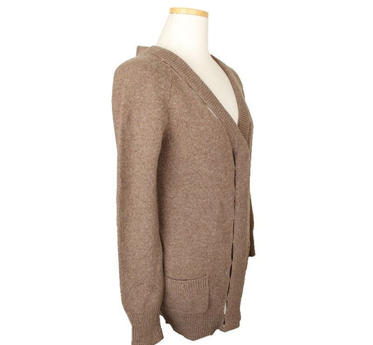 CHLOE Cardigan aus Wollmix mit Cut-Outs in Melange Beige 38 26809970