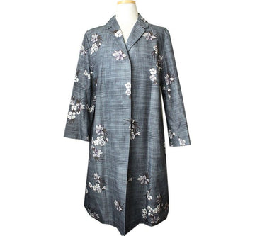 MaxMara Floral Printed Cotton Long Coat 55 26810585