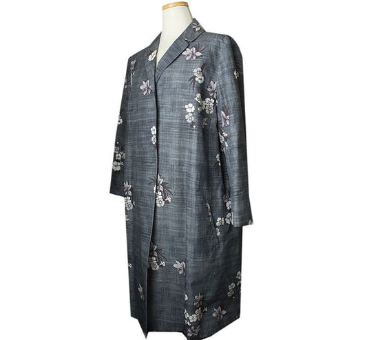 MaxMara S Floral Printed Cotton Long Coat 55 26810585