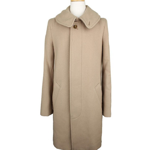 ZUCCA Juka Light Gold Wool Blend Half Coat S 26810586