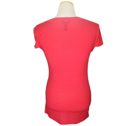 ARMANI Alma Janus Pink T-Shirt mit Lochmuster 38 26807674